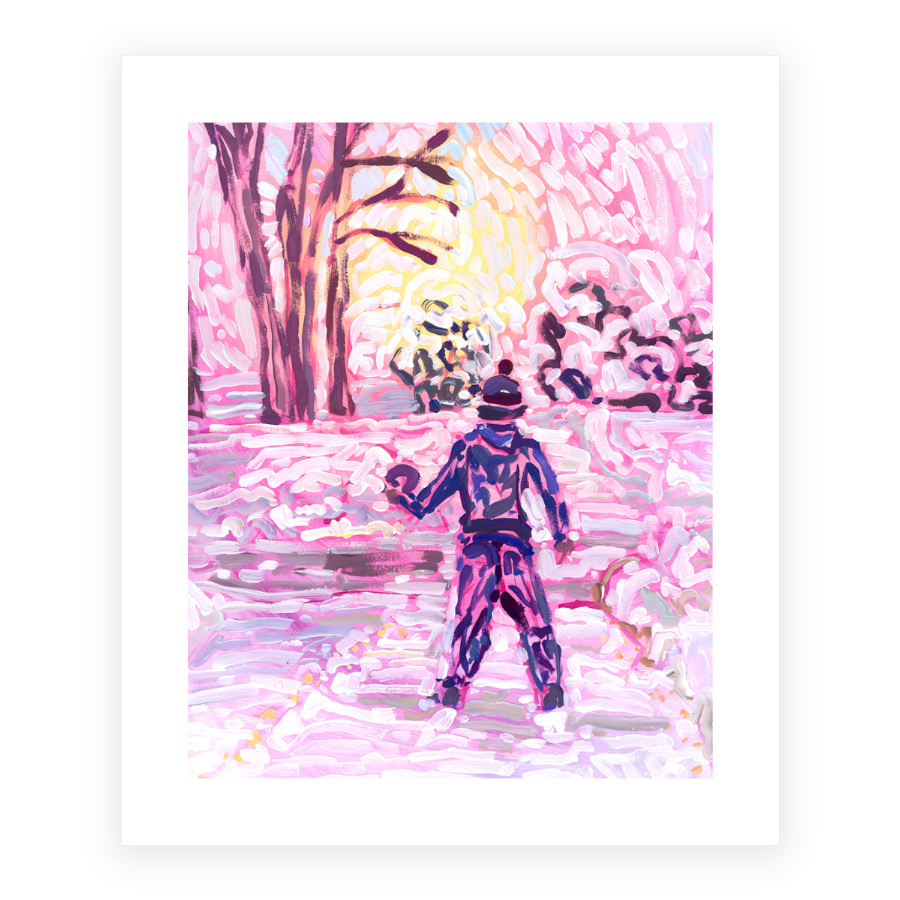 Snow Basketball Print