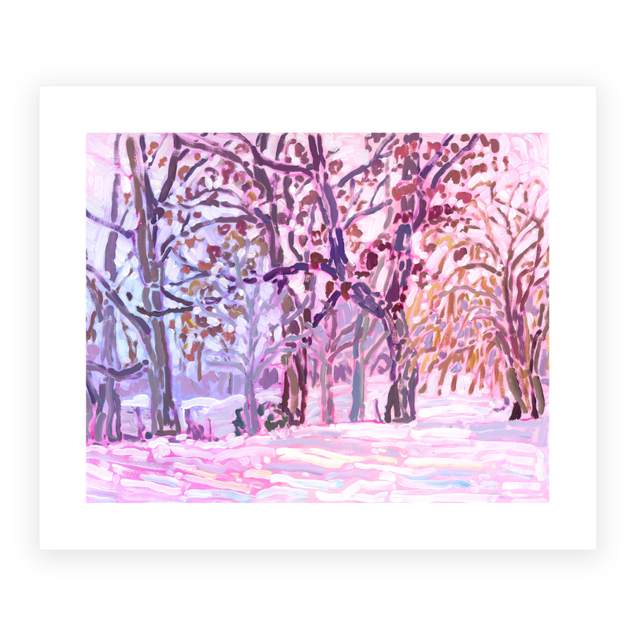 Rainbow Trees Print